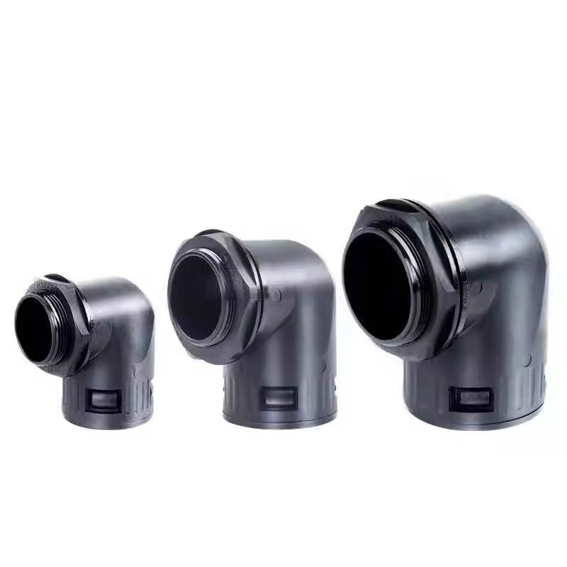 Nylon conduit connector 丨 SM-W series right angle connector 90 丨 IP65 丨 customization