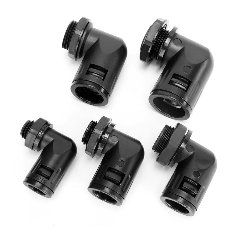 Nylon conduit connector 丨 SM-W series right angle connector 90 丨 IP65 丨 customization