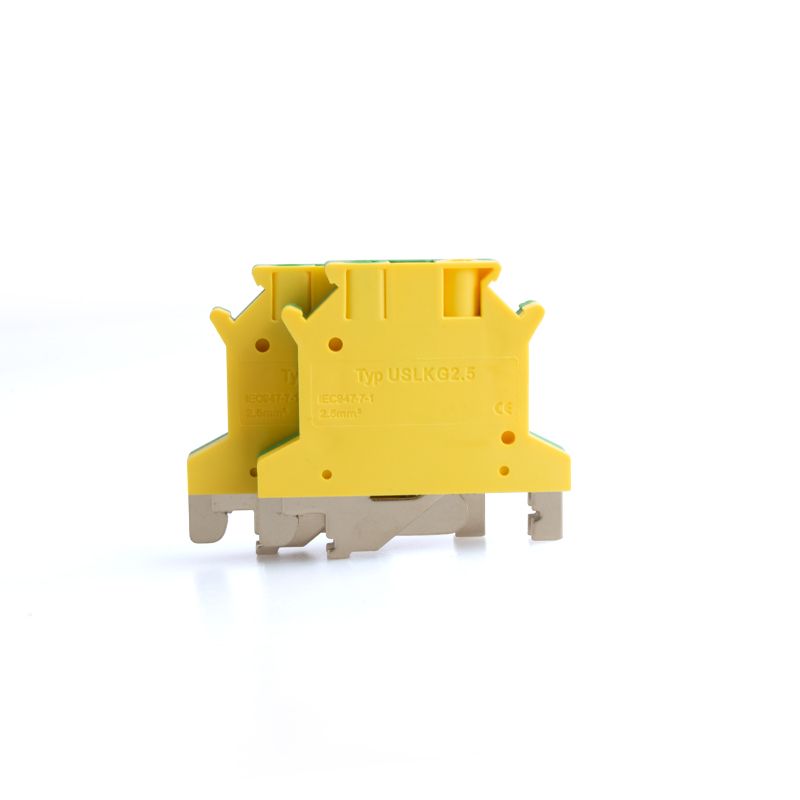 Wiring terminal 丨 UK series grounding terminal 丨 Metal component made of red copper material 丨 customized