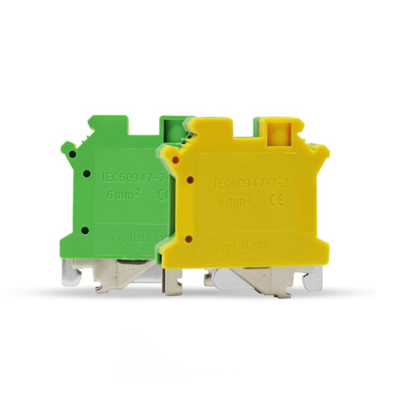 Wiring terminal 丨 UK series grounding terminal 丨 Metal component made of red copper material 丨 customized