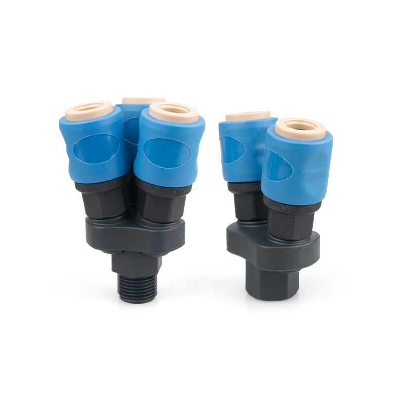 Multi head plastic steel pneumatic self-locking quick connector 丨 Full range of specifications two-way/three-way type