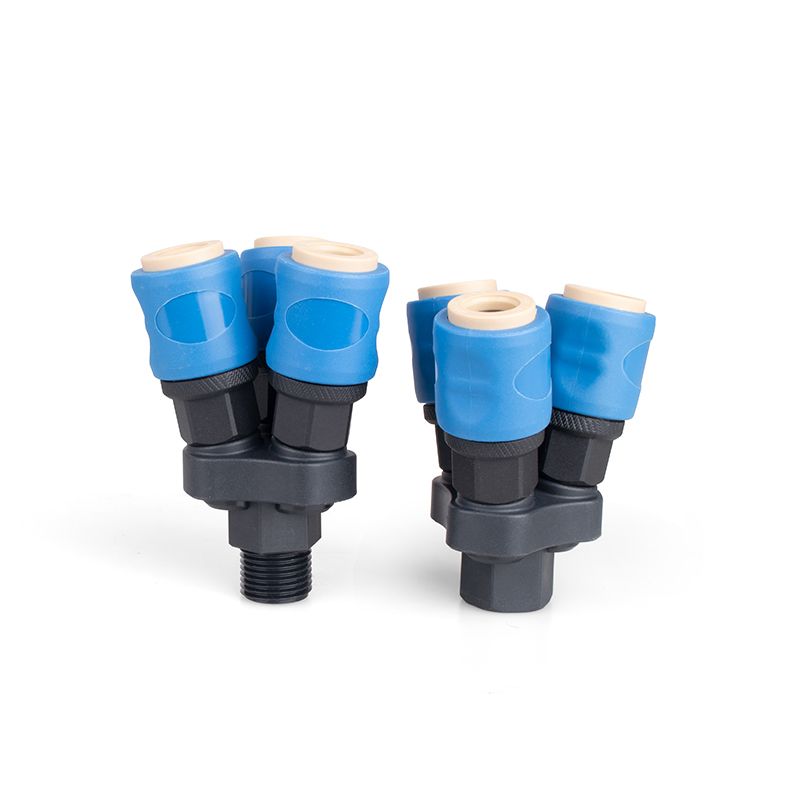 Multi head plastic steel pneumatic self-locking quick connector 丨 Full range of specifications two-way/three-way type