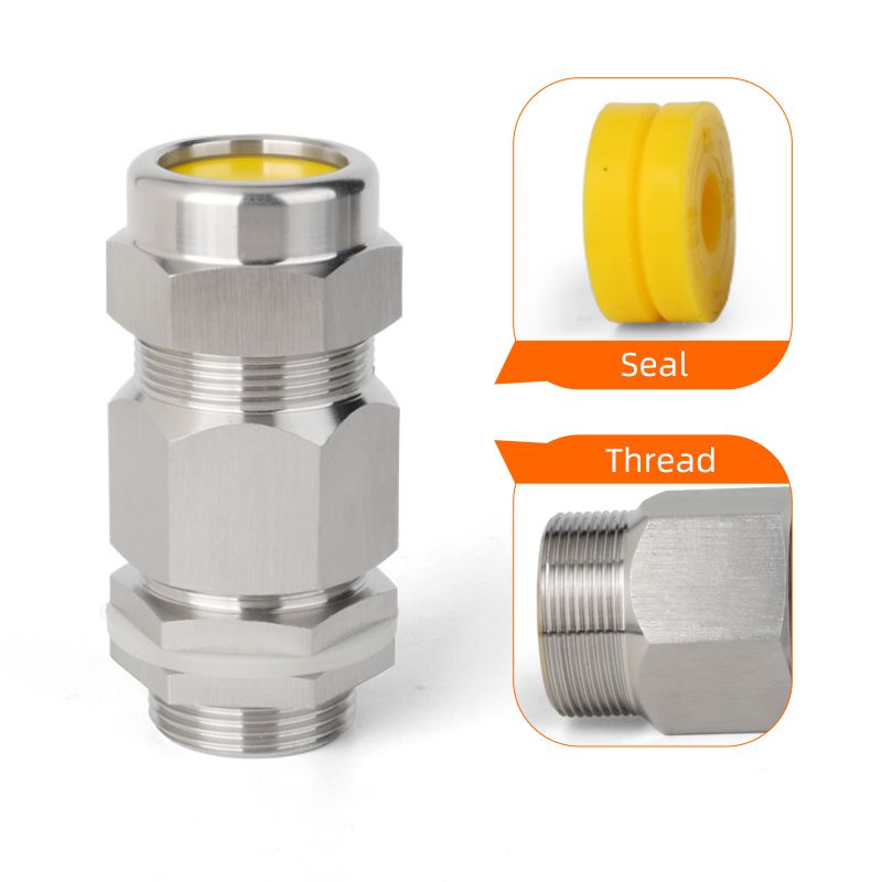 BDM series explosion-proof joint 丨 Armored double sealed joint 丨 Brass nickel plated, 304/316L stainless steel丨 M, G, NPT types 丨explosion-proof certification