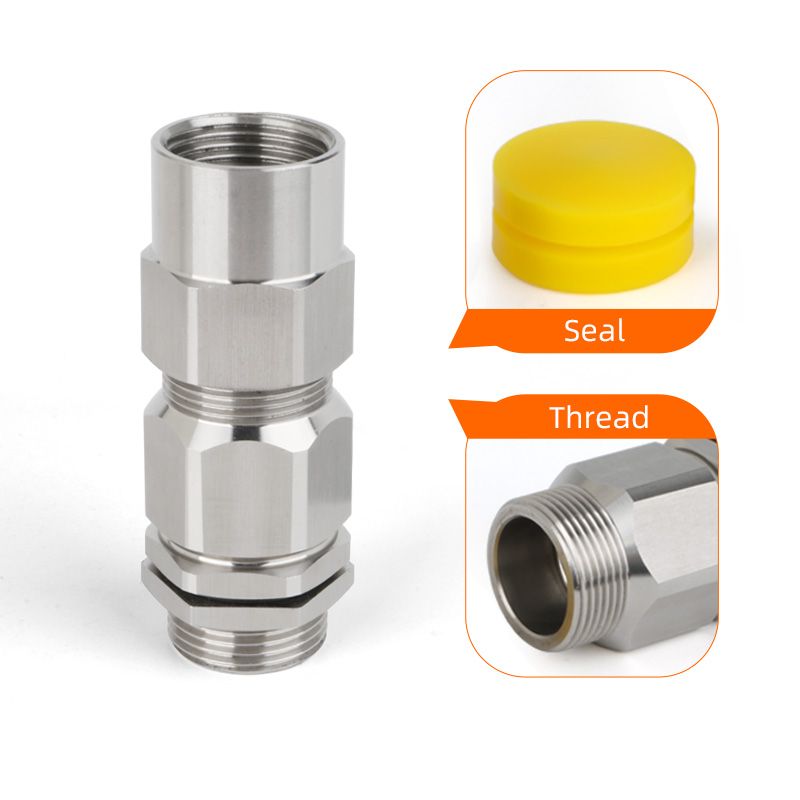 BDM series explosion-proof joint 丨 explosion-proof armored double sealed joint 丨 brass nickel plated, 304/316L stainless steel 丨 M, G, NPT types 丨explosion-proof certification