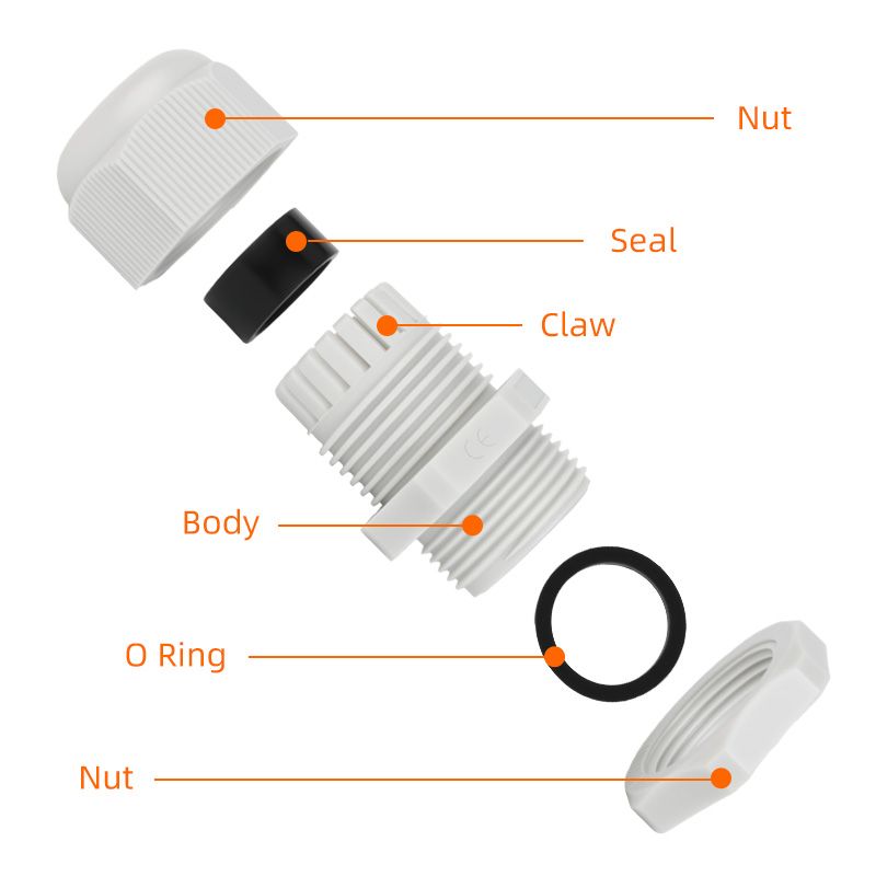 Nylon cable gland丨Extended version丨M-BL types丨IP66 IP68 丨 Strain relief 丨Cord grip