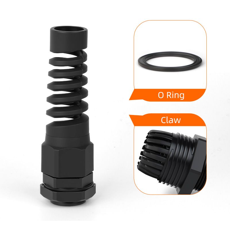 Anti bending nylon cable gland 丨M-R types丨IP66 IP68 丨 Strain relief 丨Cord grip