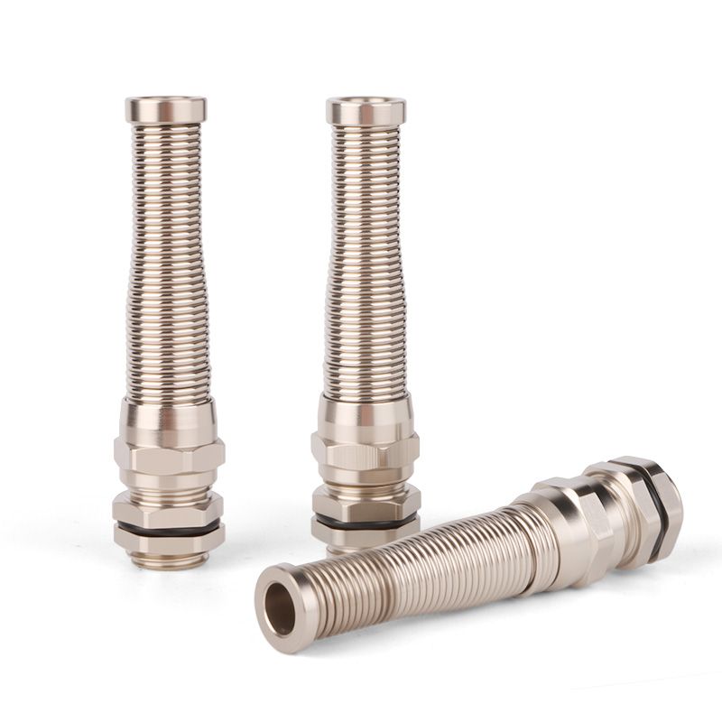 Anti bending brass cable gland 丨 G-R types 丨 IP66 IP68 丨 Stress relief 丨 Wire clamp
