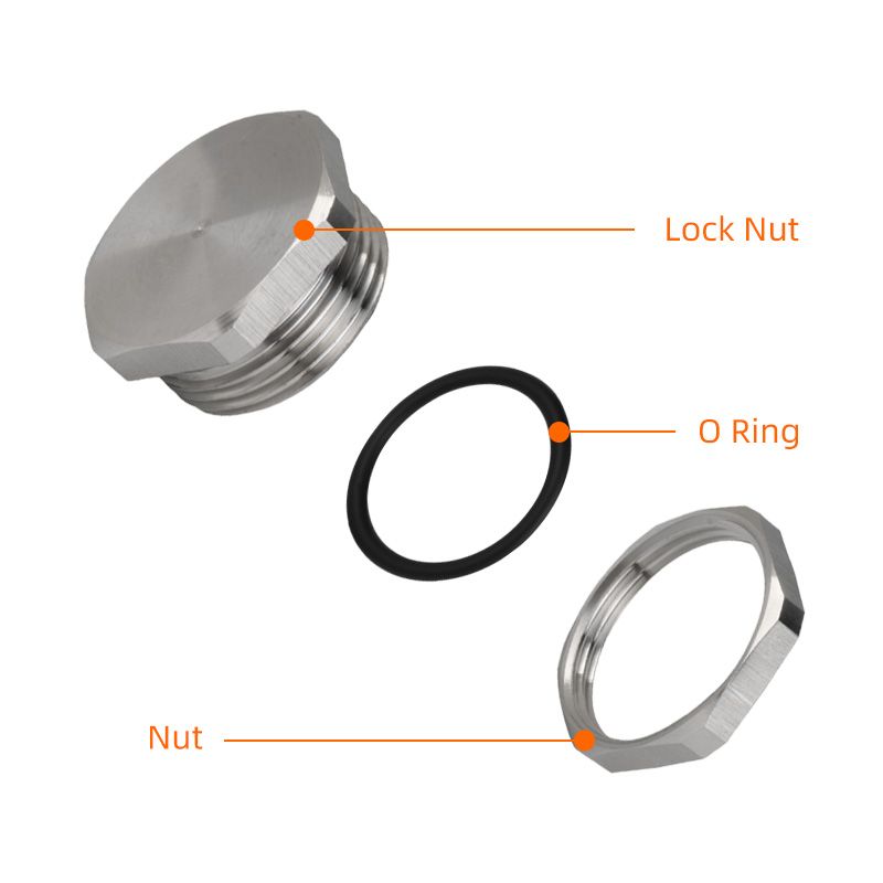 Metal hexagonal plug 丨 IP66 IP68丨 PG/M types 丨 304/316L stainless steel, brass nickel plated material