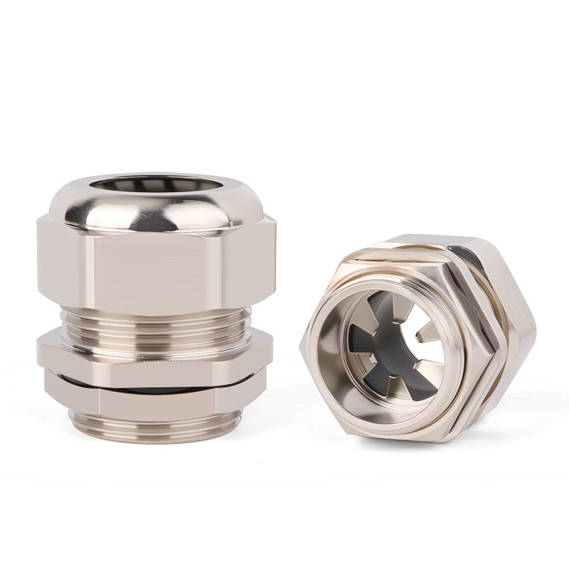 EMC anti magnetic cable gland 丨nickel plated brass丨 PG/M/NPT/G types 丨 IP66 IP68 丨 Stress relief 丨 Wire clamp