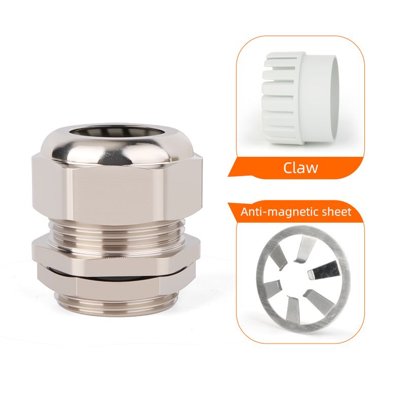 EMC anti magnetic cable gland 丨nickel plated brass丨 PG/M/NPT/G types 丨 IP66 IP68 丨 Stress relief 丨 Wire clamp