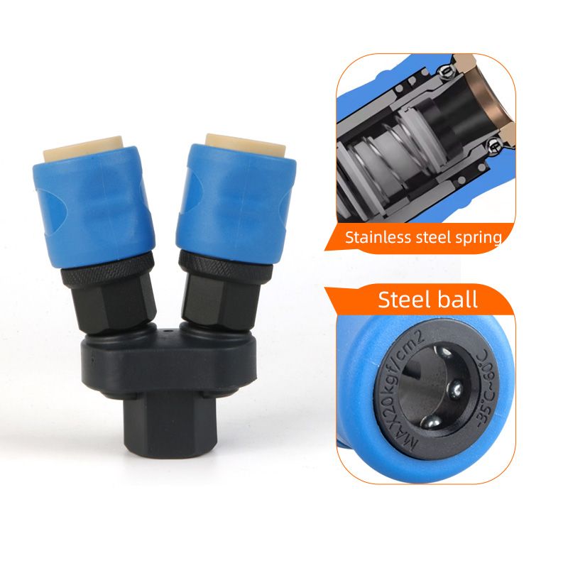 Multi head plastic steel pneumatic self-locking quick connector 丨 Full range of specifications two-way/three-way type