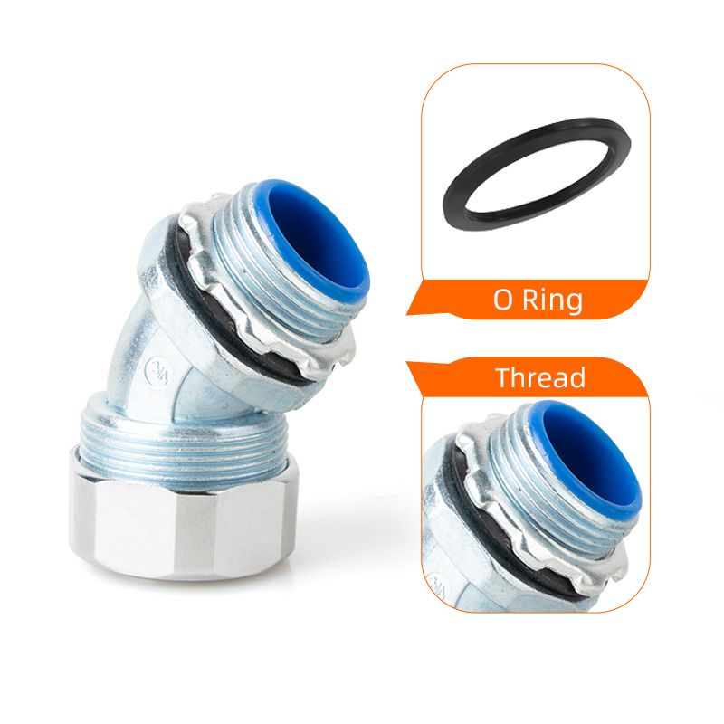 Metal hose connector 丨 DWJ series 45° 丨 IP65 丨 customizatio